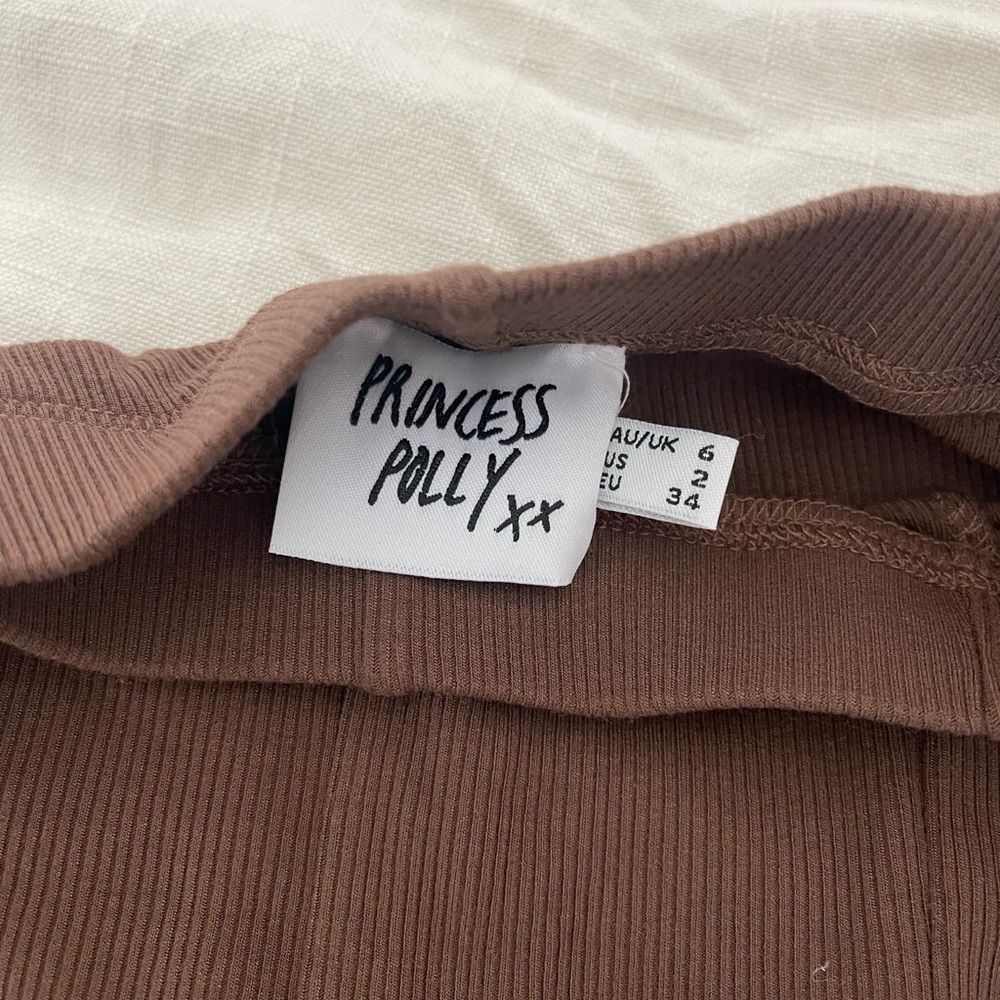 PRINCESS POLLY brown flare leggings